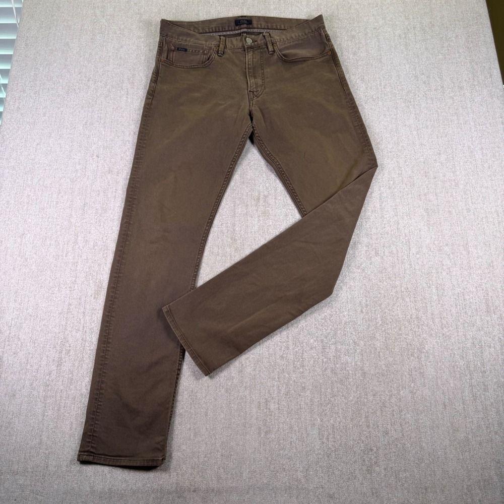 Polo Ralph Lauren Pants Mens 31x34 Brown Slim Fit Stretch Cotton Twill Trousers